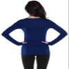 Active Basic Athletic Fitted Plain Long Sleeves Round Crew Neck T Shirt Top view 4