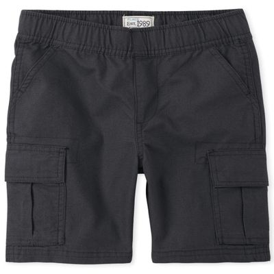 The Children's Place Boys Pull on Cargo Shorts,Washed Black Single,14S