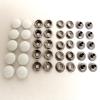 Snap Set, White Enamel Finish on Cap, 10 Piece Set, Cap - Socket - Stud - Post, Stainless Steel (White) view 1