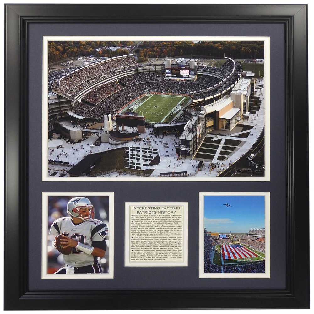 Legends Never Die New England Patriots Gillette Stadium Framed Photo Collage, 16" x 20", (19808A)