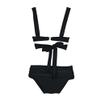Polovi Women's Swimsuit Brazilian Bikini Bathing Suit Bandage Swimwear Black (US SIZE(2-4)) view 3