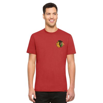 '47 NHL Chicago Blackhawks Men's Flanker Backer Tee, Large, Rescue Red