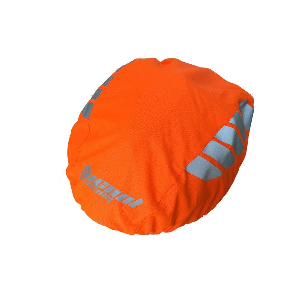 Tucool Racing 10pcs Night Visual Waterproof Windproof Bicycle Cycling Helmet Cover Bike Helmet Cover Rain Cover (Fluorescent Orange)