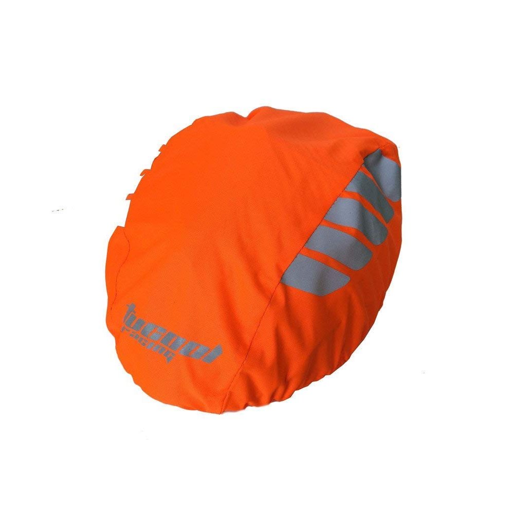 Tucool Racing 30pcs High Visibility Night Visual Bicycle Helmet Cover Waterproof Bike Helmet Cover Rain Cover (Fluorescent Orange)
