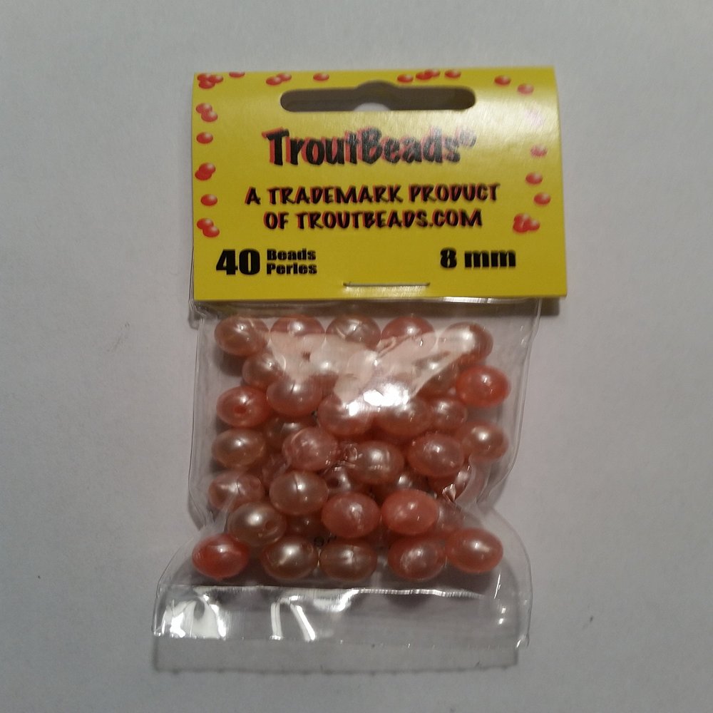 Troutbeads 8mm Peeach Pearl