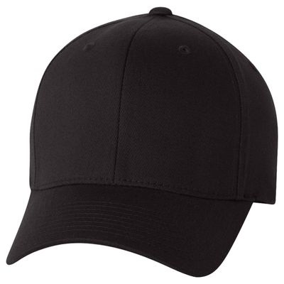 Flexfit Mens Cotton Twill Blend Cap, Black, Large/X-Large