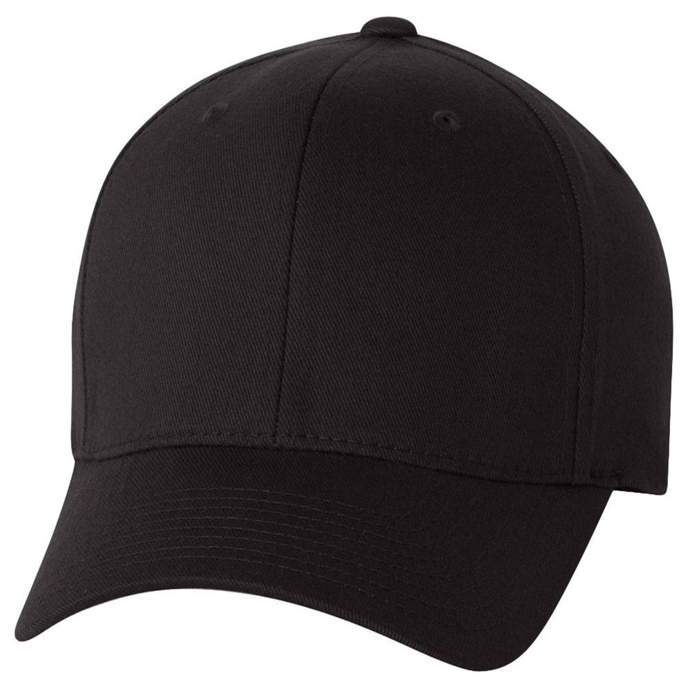 Flexfit Mens Cotton Twill Blend Cap, Black, Large/X-Large