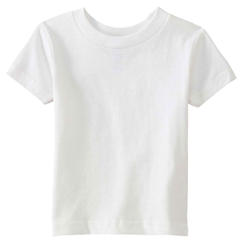 RABBIT SKINS Infant Short Sleeve T-Shirt, White, 12 Months