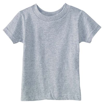 Rabbit Skins Infant Short Sleeve T-Shirt, Heather, 6 Months