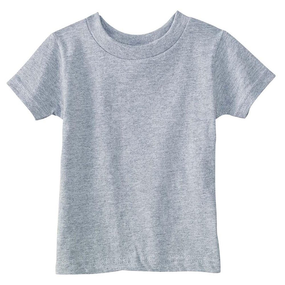 RABBIT SKINS Infant Short Sleeve T-Shirt, Heather, 24 Months