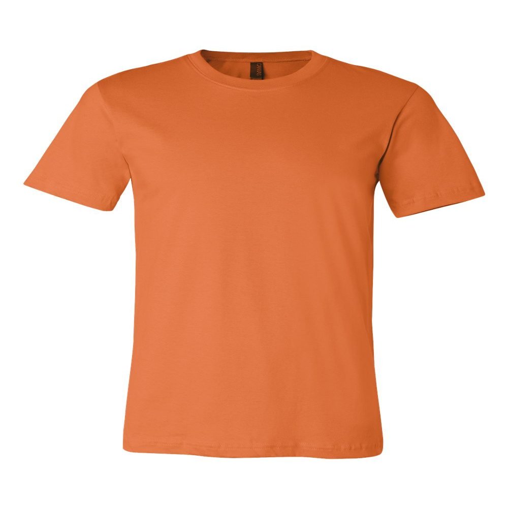 Bella Canvas Men's Taped Shoulders Crewneck T-Shirt, Burnt Orange, Large