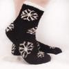 BambooMN X-Large Soft Warm Cozy Fuzzy Snowflake Crew Socks, 04 Hot Pink, 3 Pairs view 3