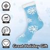 BambooMN X-Large Soft Warm Cozy Fuzzy Snowflake Crew Socks, 04 Hot Pink, 3 Pairs view 4