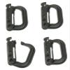 valonic Grimloc Carabiner, 4 Pack, Very Robust, Black and Stable Plastic D-Ring for Tactical Backpacks and Bags with 1" / 25mm Strap for attaching Equipment, Molle view 1