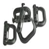 valonic Grimloc Carabiner, 4 Pack, Very Robust, Black and Stable Plastic D-Ring for Tactical Backpacks and Bags with 1" / 25mm Strap for attaching Equipment, Molle view 3