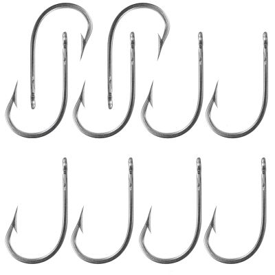 10pcs Fish WOW! 7691S Big Game Southern Tuna Stainless Steel Hook Size 9/0