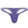 FFESHOW Men's Smooth Bikini Pouch Underwear G String Thongs Purple One Size view 1