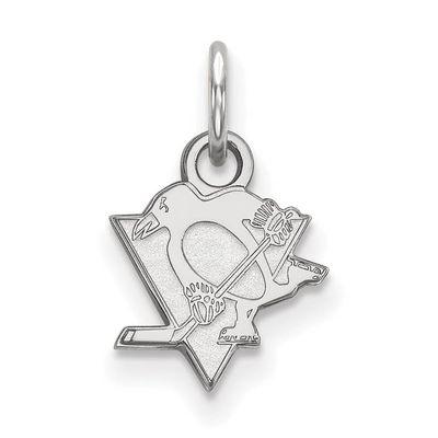 LogoArt 14k White Gold NHL Pittsburgh Penguins XS (Tiny) Charm or Pendant