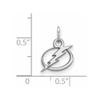 10k White Gold NHL Tampa Bay Lightning XS (Tiny) Charm or Pendant view 2