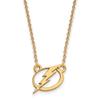 10k Yellow Gold NHL Tampa Bay Lightning Small Necklace, 18 Inch view 1