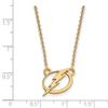 10k Yellow Gold NHL Tampa Bay Lightning Small Necklace, 18 Inch view 2