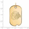 10k Yellow Gold NHL Chicago Blackhawks Large Dog Tag Pendant view 2