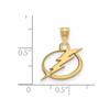 10k Yellow Gold NHL Tampa Bay Lightning Small Pendant view 2