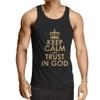 lepni.me Men's Tank Top Trust in God Jesus Christ Loves You Christian Clothing (XX-Large Black Gold) view 1