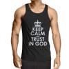 lepni.me Men's Tank Top Trust in God Jesus Christ Loves You Christian Clothing (X-Large Black White) view 1