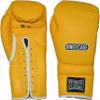 Japanese-Style Training Boxing Gloves 2.0- Hook&Loop or Lace Up - 12oz, 14oz, 16oz, 18oz - 9 Colors to Choose (Yellow, 12oz Lace-up) view 1