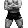 Muscle Alive Mens Bodybuilding Shorts 3" Inseam Cotton Size M Black view 1
