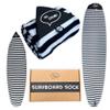 Ho Stevie! Surfboard Sock Cover - Light Protective Bag for your Surf Board (Black/White, 7'0") view 1