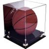 Better Display Cases Clear Acrylic Full Size Basketball Display Case with Mirror Case, Silver Risers and Black Base(A001/B01) view 1