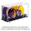 Better Display Cases Acrylic Double Mini - Miniature (not Full Size) Football Helmet or Mini Goalie Mask Display Case with Mirror Case, Silver Risers and Black Base (A019-SR) view 2