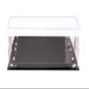 Better Display Cases Acrylic Double Mini - Miniature (not Full Size) Football Helmet or Mini Goalie Mask Display Case with Mirror Case, Silver Risers and Black Base (A019-SR) view 3