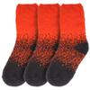 BambooMN Extra Large Super Soft Warm Cozy Fuzzy Gradient Socks - 06 Campfire - 3 prs view 2