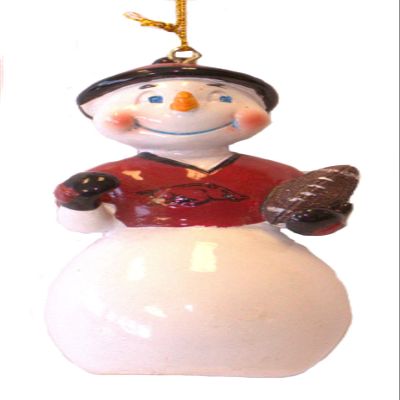 Arkansas, Jock Frost Snowman Ornament Officially Licensed Decorative Ornament for Sports Fans