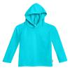 City Threads Hooded Rash Guard for Boys and Girls SPF 50+, Long Sleeve Swim Shirt, Made in The USA (Turquoise, 6-9 Months) view 1