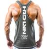 Monsta Clothing Co. Men's Workout (HRD-LVN Hard Livin) Gym RCBK Tank Top (G:GY) view 2