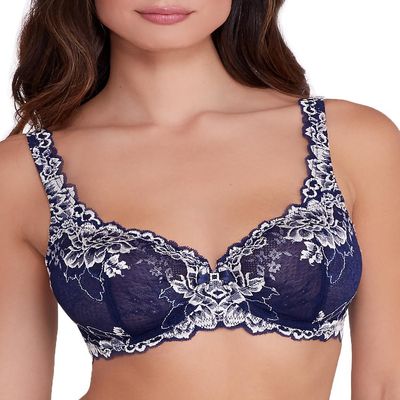 Lunaire Women's Plus-Size Limoges Underwire Bra, Navy, 32DDD