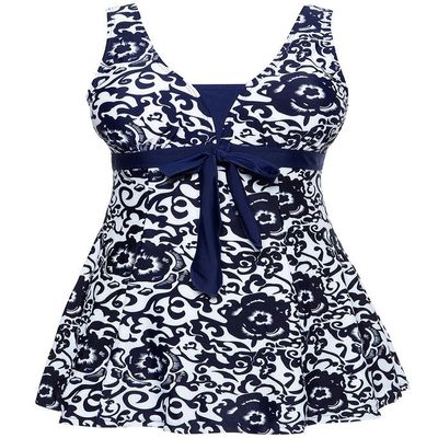 Labelar Women's One-Piece Push Up Swimsuit Vintage Sailor Dress