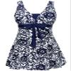 Labelar Women's One-Piece Push Up Swimsuit Vintage Sailor Dress view 1