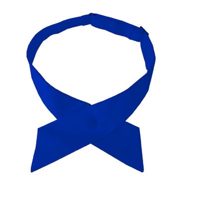 NYFASHION101 Women's Solid Color Crossover Uniform Restaurant Tie, Royal Blue