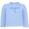 The Children's Place Baby Girls and Toddler Girls Long Sleeve Ruffle Pique Polo, Daybreak, 5T view 1