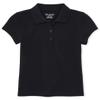 The Children's Place Girl's Short Sleeve Pique Polo, Black, Medium view 1
