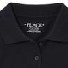 The Children's Place Girl's Short Sleeve Pique Polo, Black, Medium view 2
