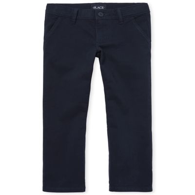 The Children's Place Girls' Uniform Bootcut Chino Pants Tidal 4 plus