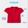 The Children's Place Girl's Long Sleeve Pique Polo, Tidal, X-Large view 3