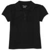 The Children's Place girls Short Sleeve Ruffle Pique School Uniform Polo Shirt, Black, Large US view 1