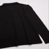 The Children's Place Girl's Long Sleeve Ruffle Pique Polo, Black, Medium view 3